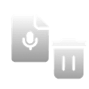 Recording and Trashcan Icon